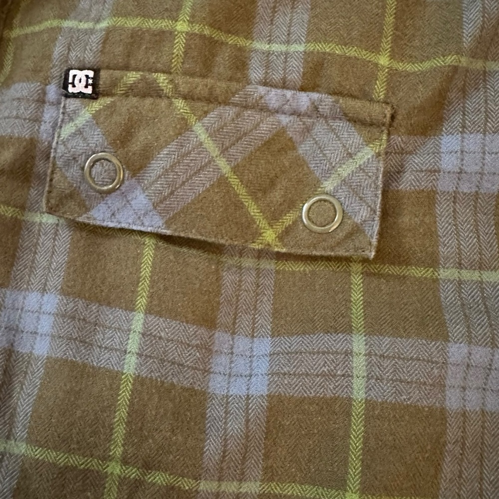 Vintage 90s DC Skate Grunge Quilted Flannel Jacket Size Large XL - Picture 6 of 12